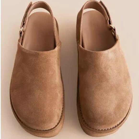 Steve Madden Mellow slingback platform clogs Cognac Suede sz 6.5 - Picture 2 of 9